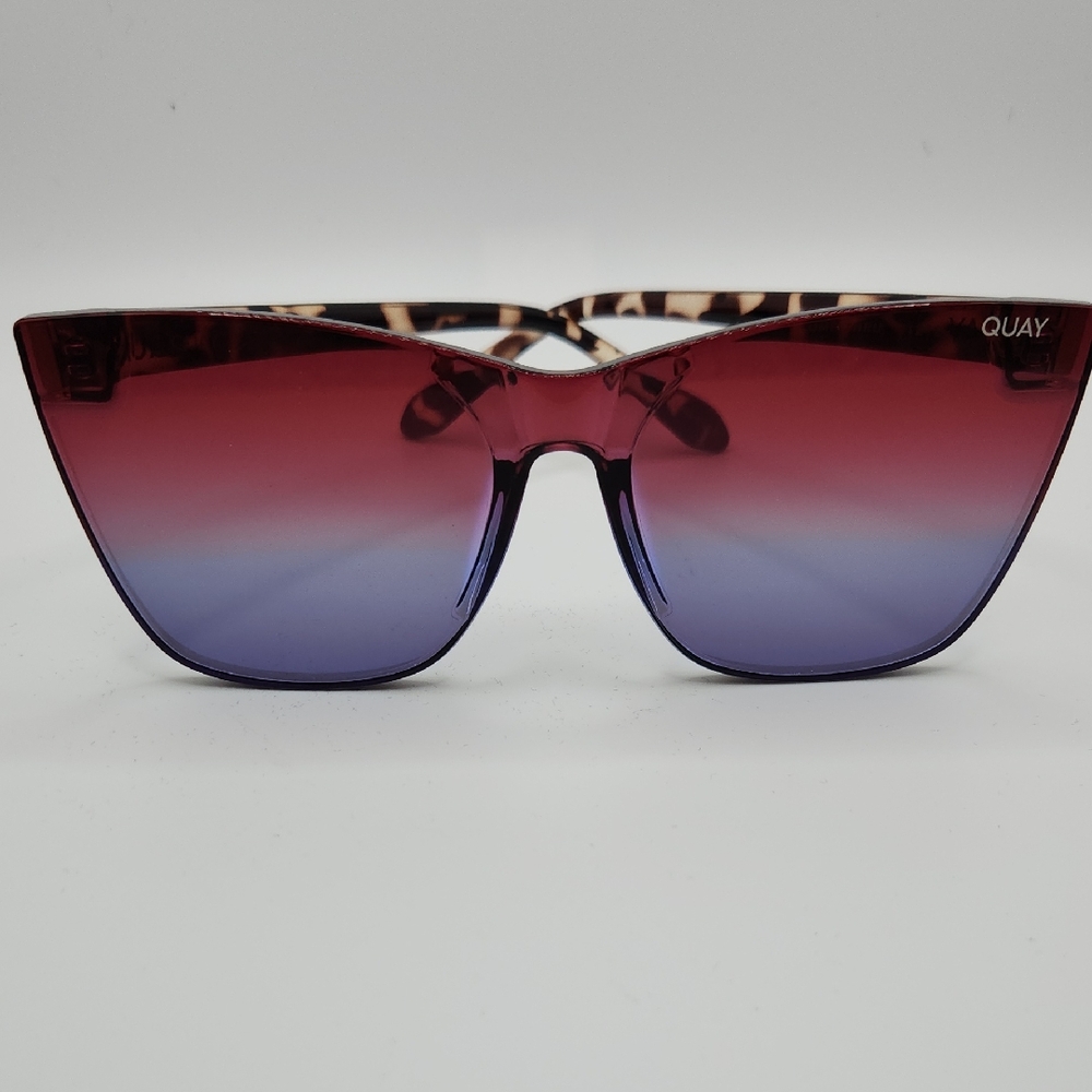 Quay Australia Red and Blue Gradient Sunglasses